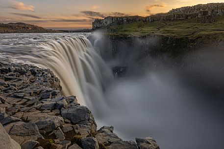 Dettifoss at the Jkuls  Fjllum river seen from East Side, Vatnajkull National Park, Iceland, Europe